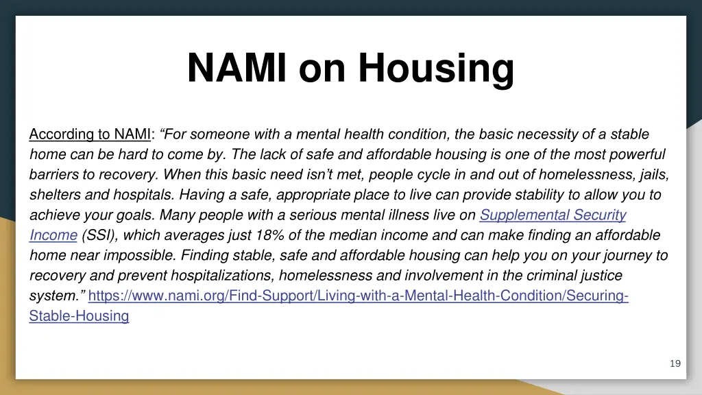 nami on housing