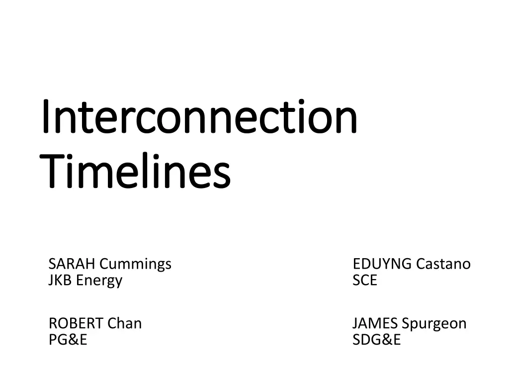 interconnection interconnection timelines