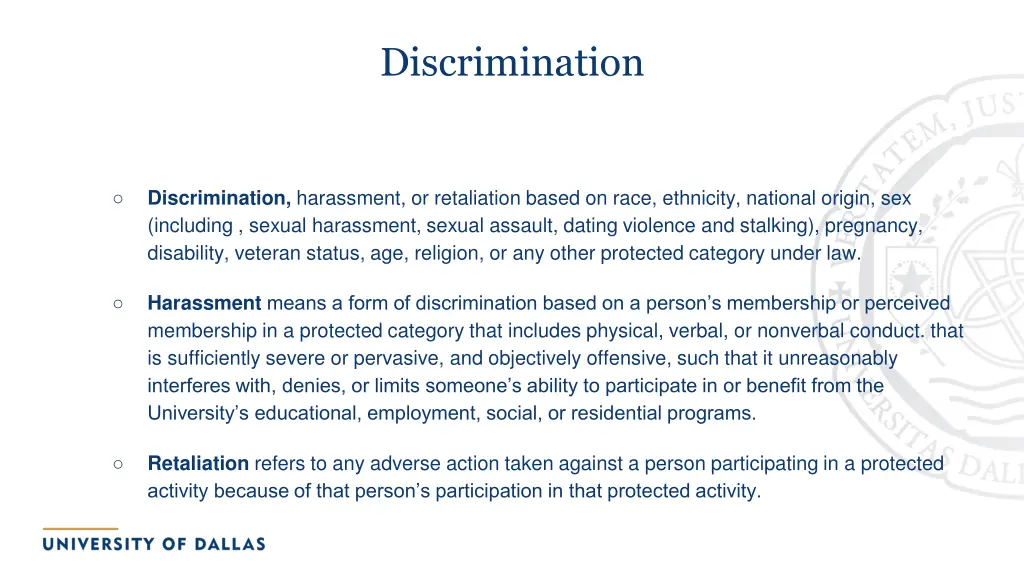 discrimination