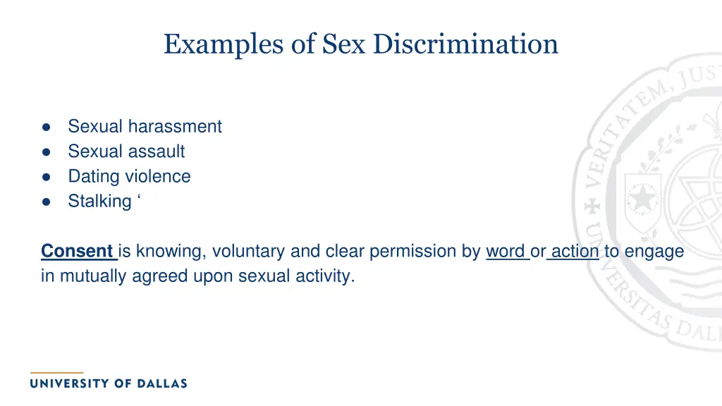 examples of sex discrimination