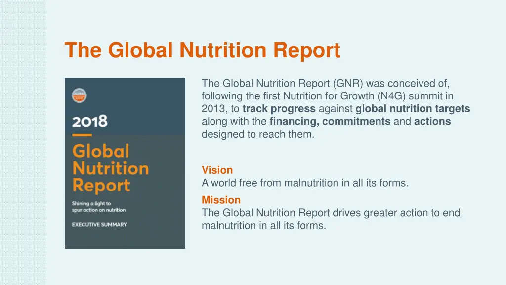 the global nutrition report