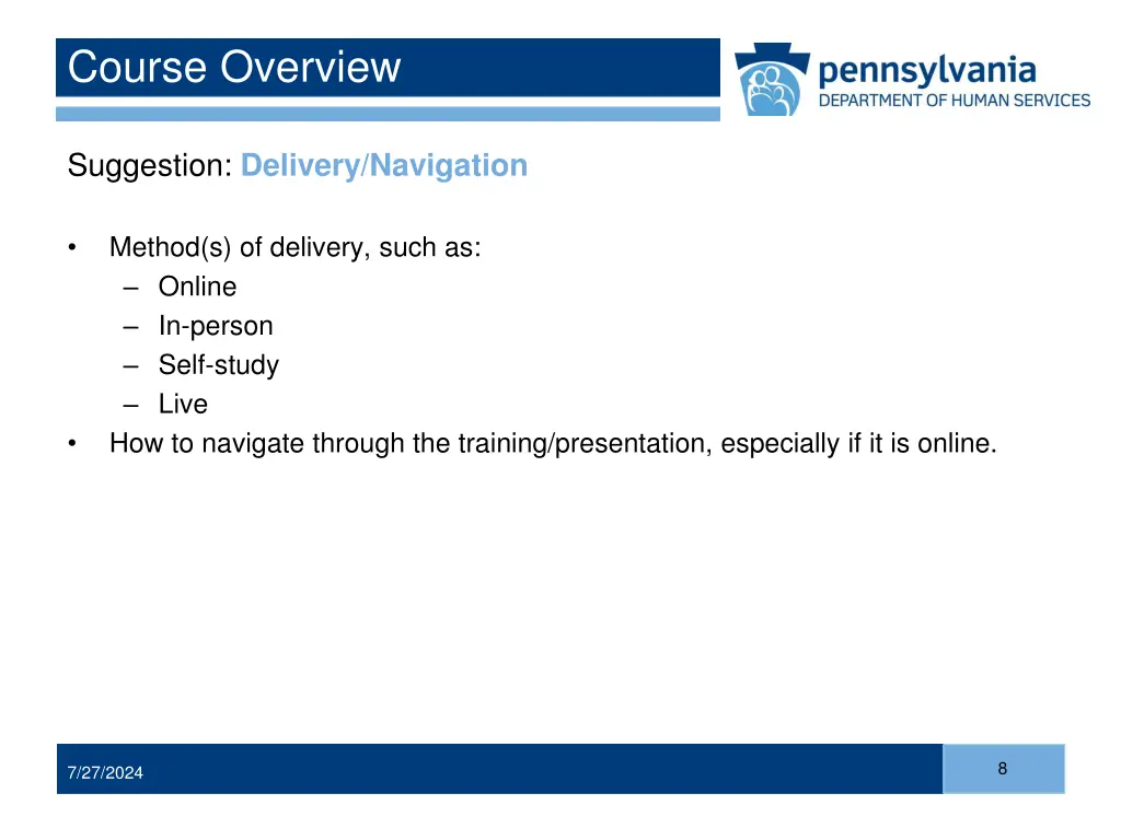 course overview 5