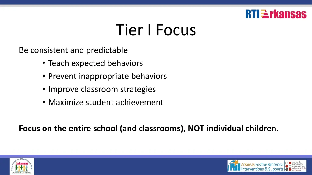 tier i focus