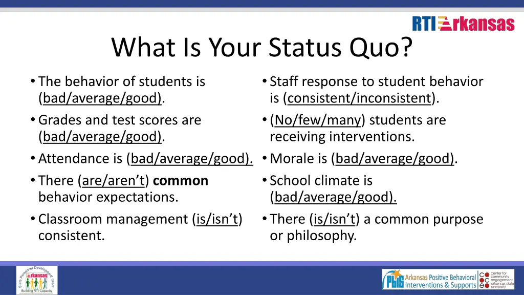 what is your status quo