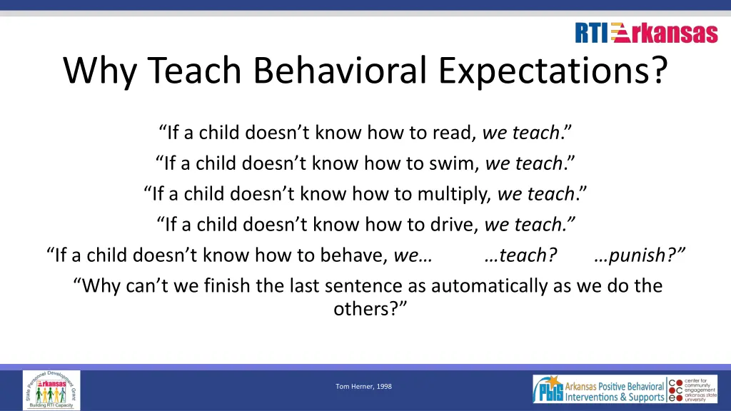 why teach behavioral expectations