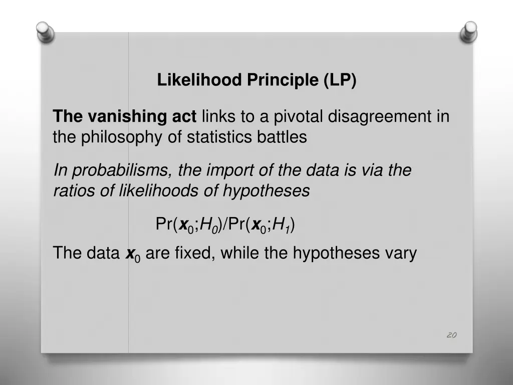 likelihood principle lp