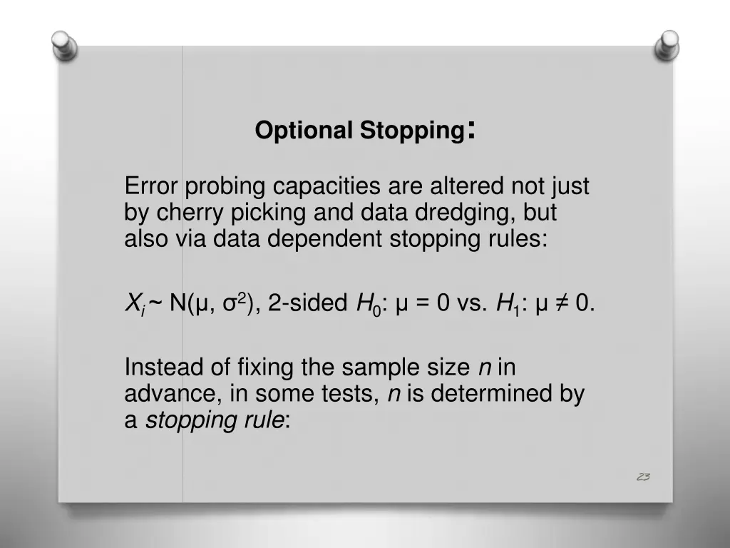 optional stopping