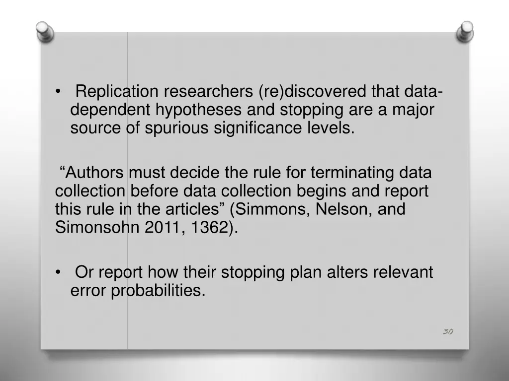 replication researchers re discovered that data