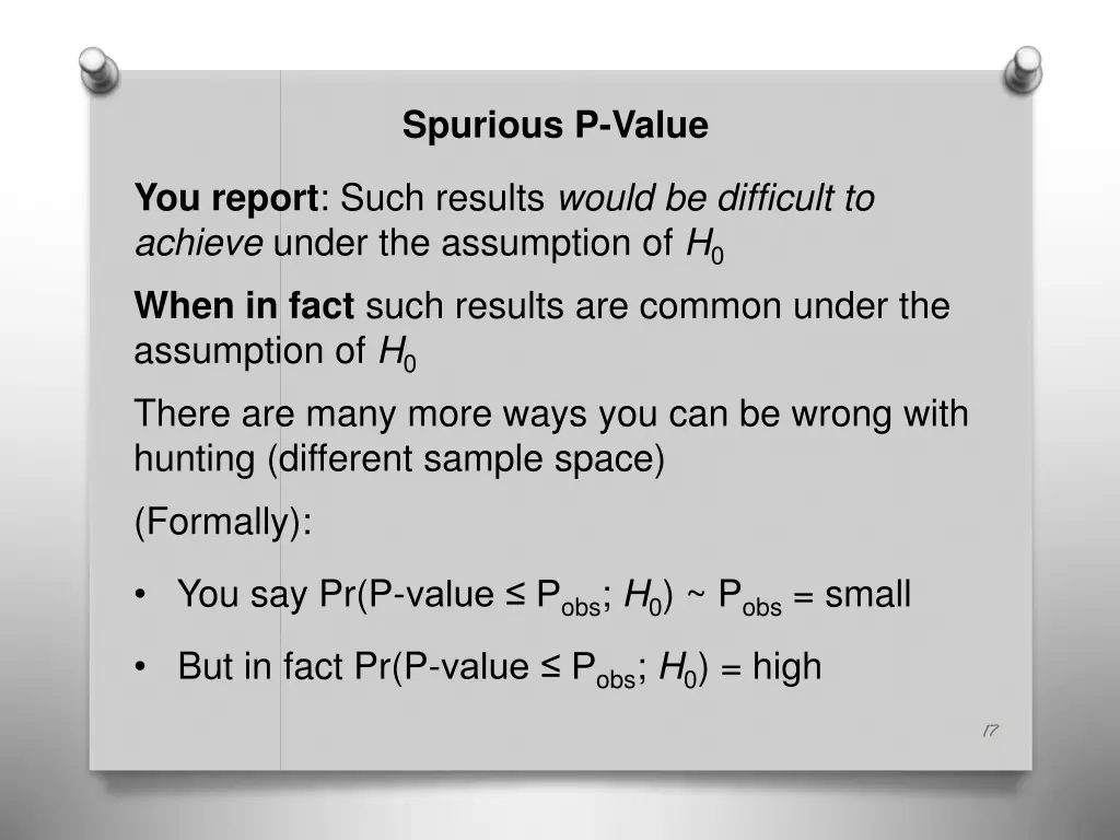 spurious p value