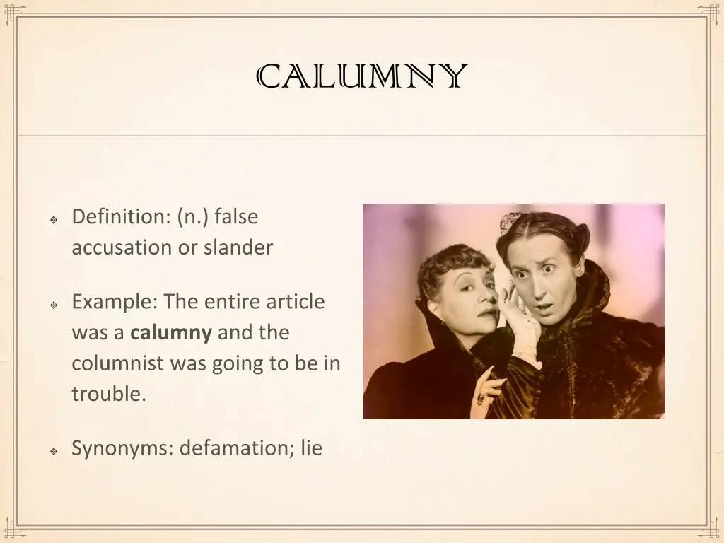 calumny