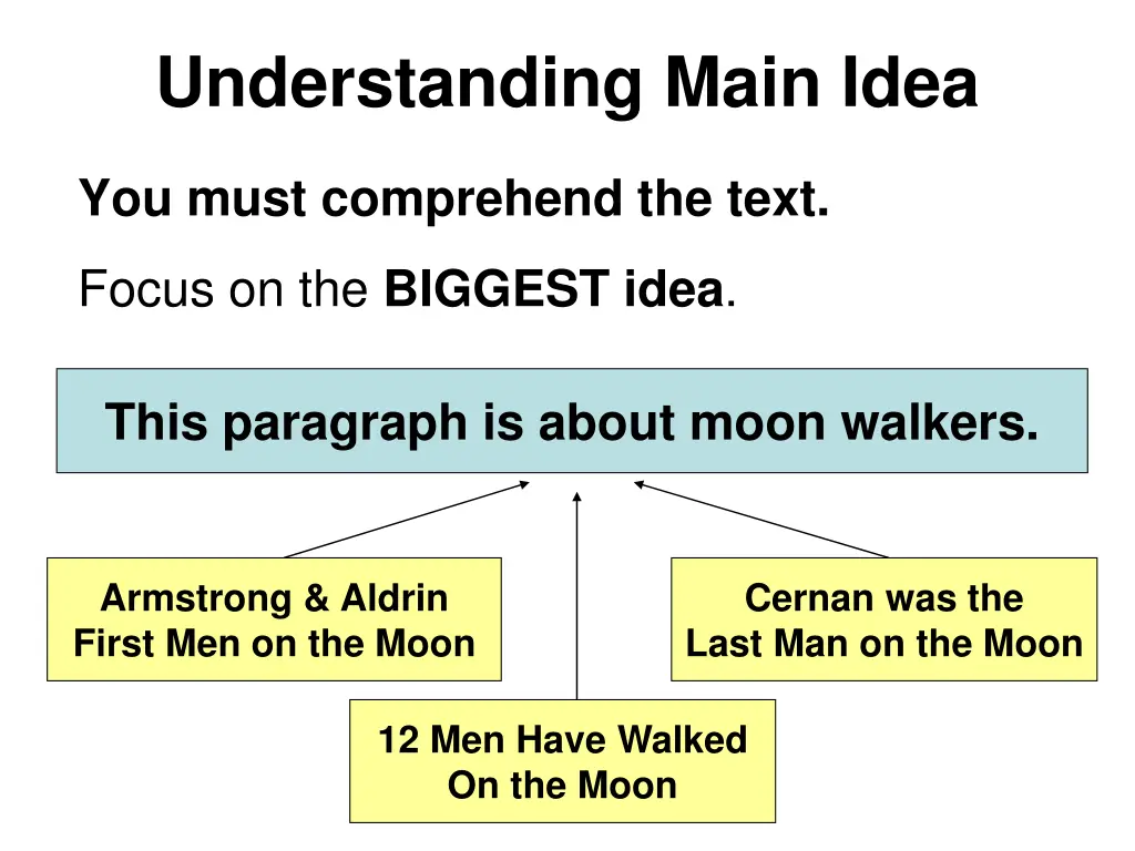 understanding main idea