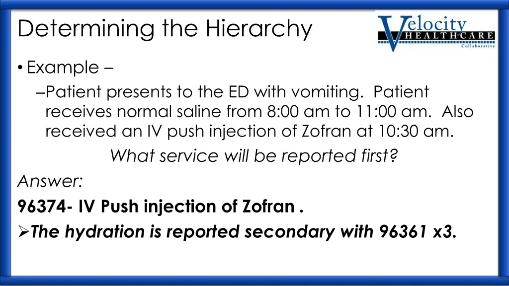 determining the hierarchy 2