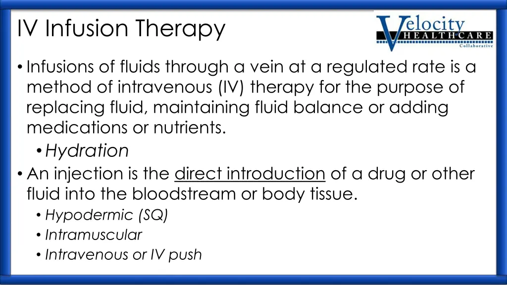 iv infusion therapy