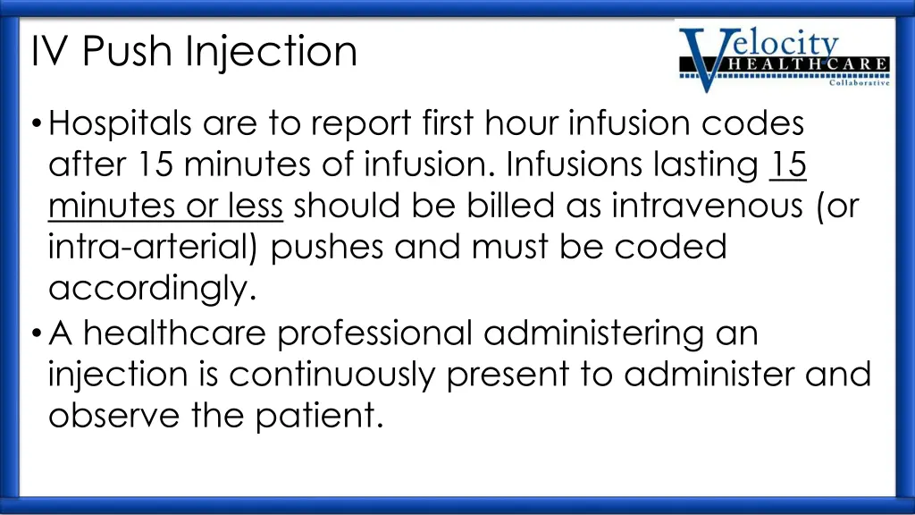 iv push injection