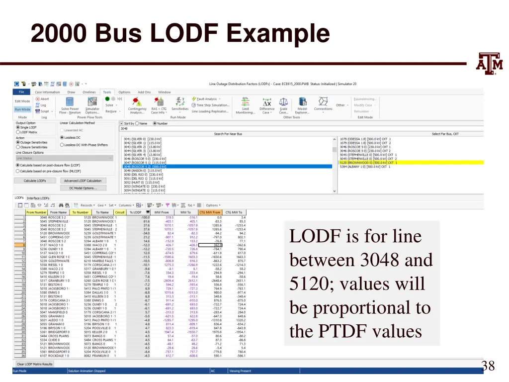 2000 bus lodf example