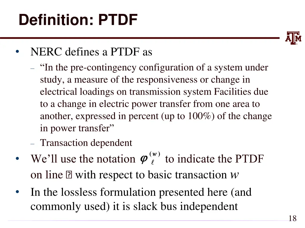 definition ptdf