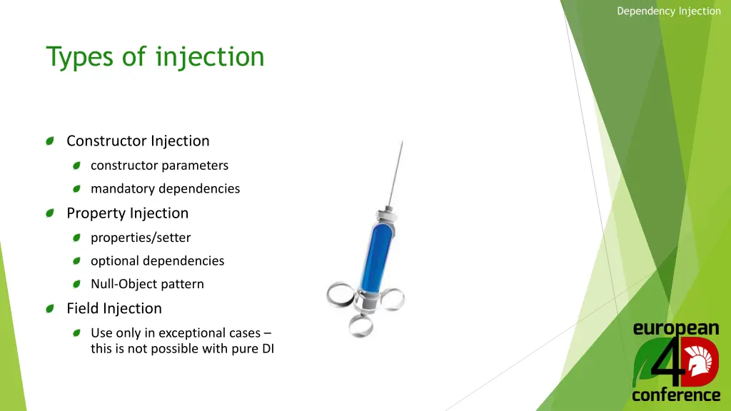 dependency injection 17