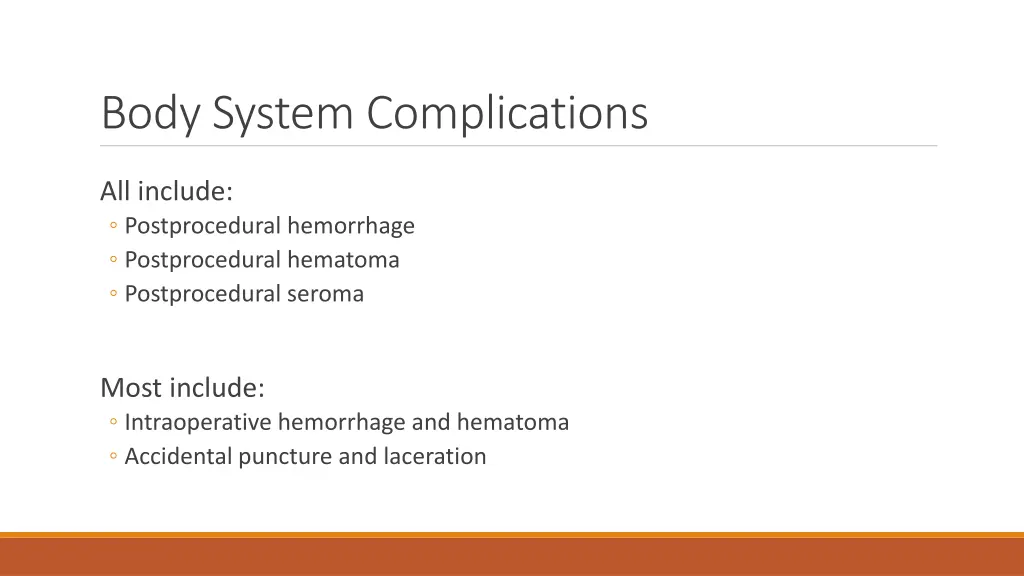 body system complications