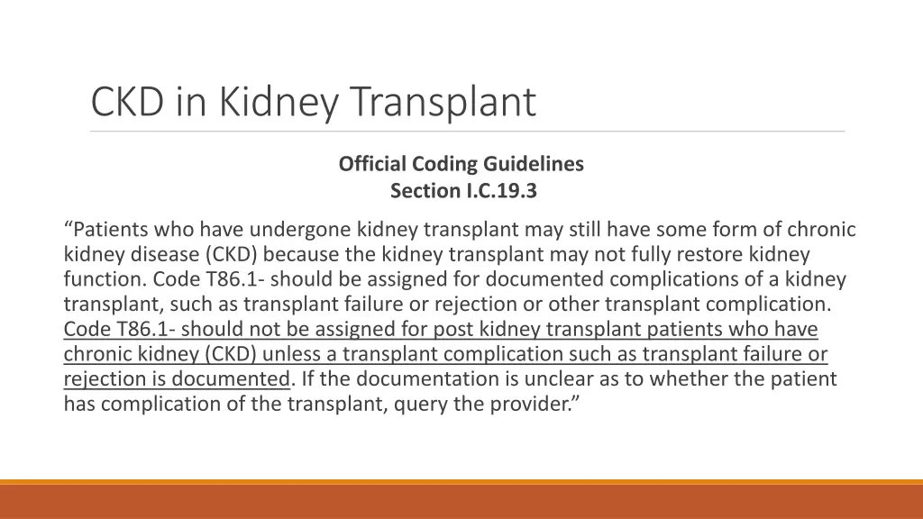 ckd in kidney transplant