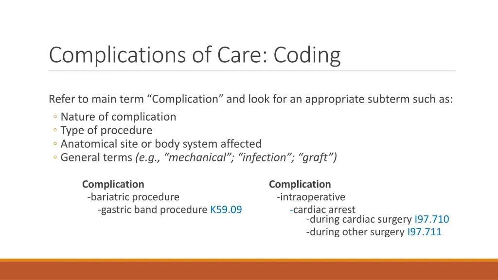 complications of care coding 1