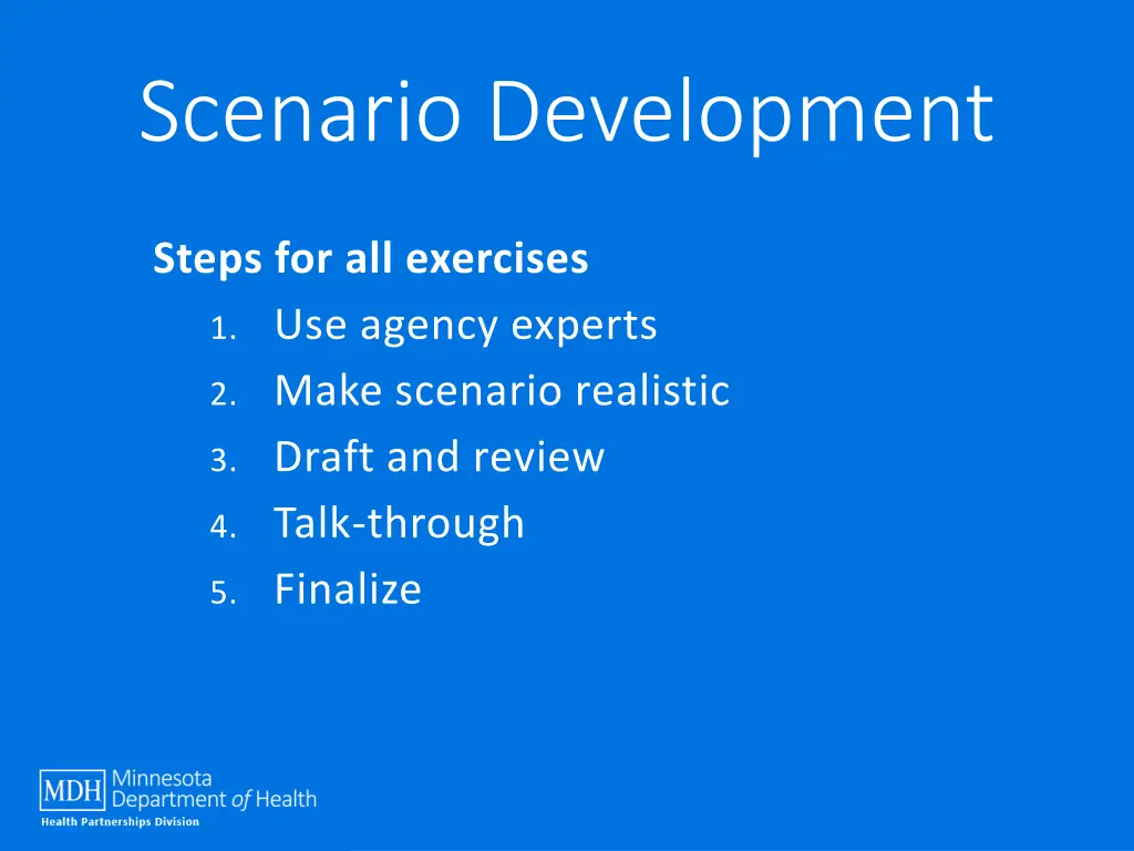 scenario development