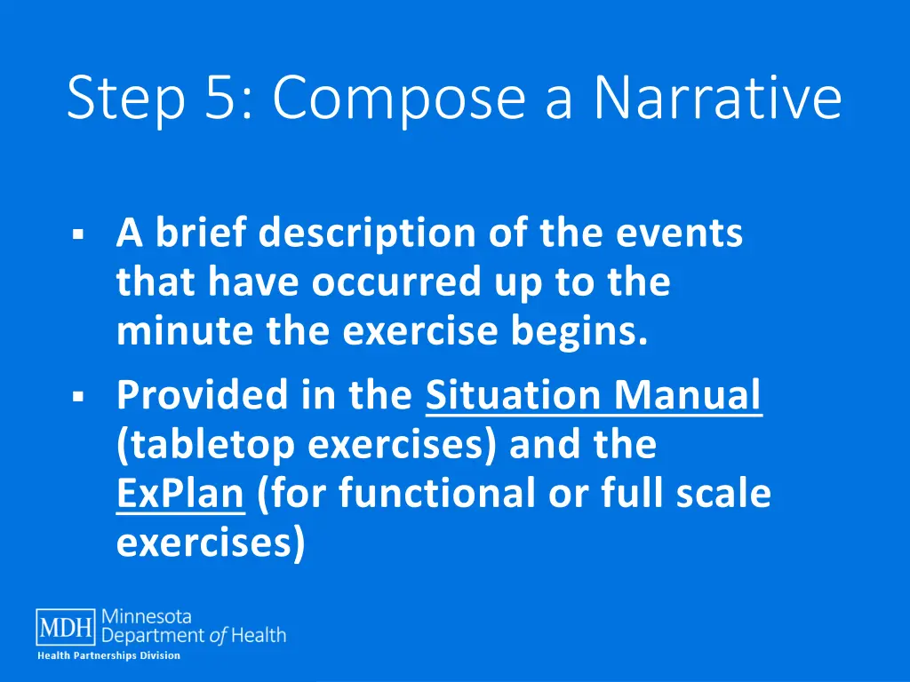 step 5 compose a narrative