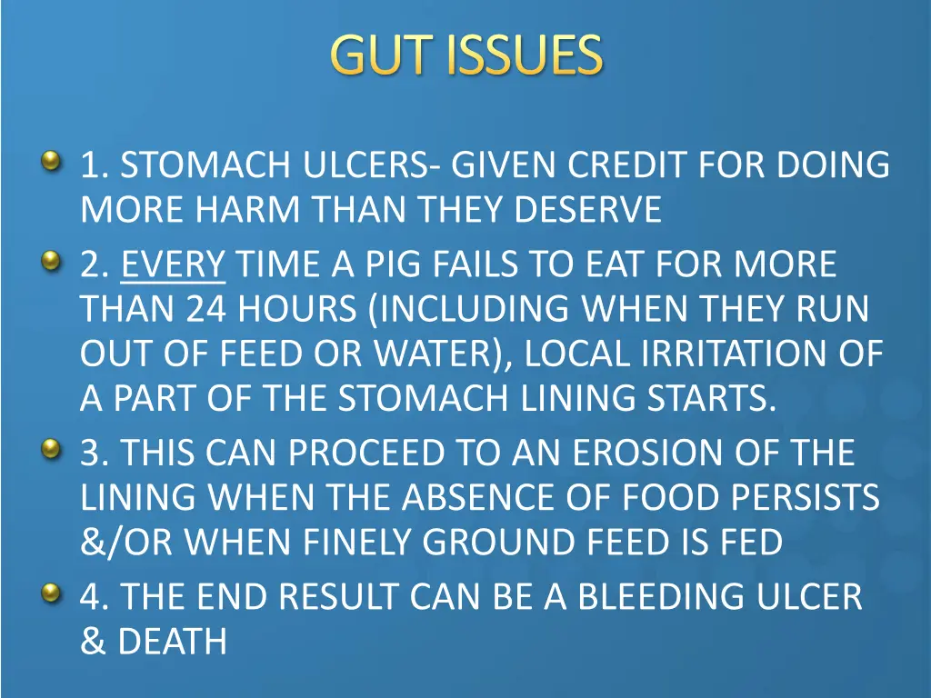 gut issues