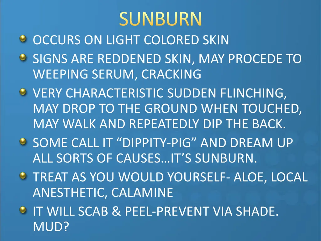 sunburn