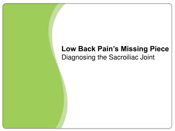 low back pain s missing piece diagnosing