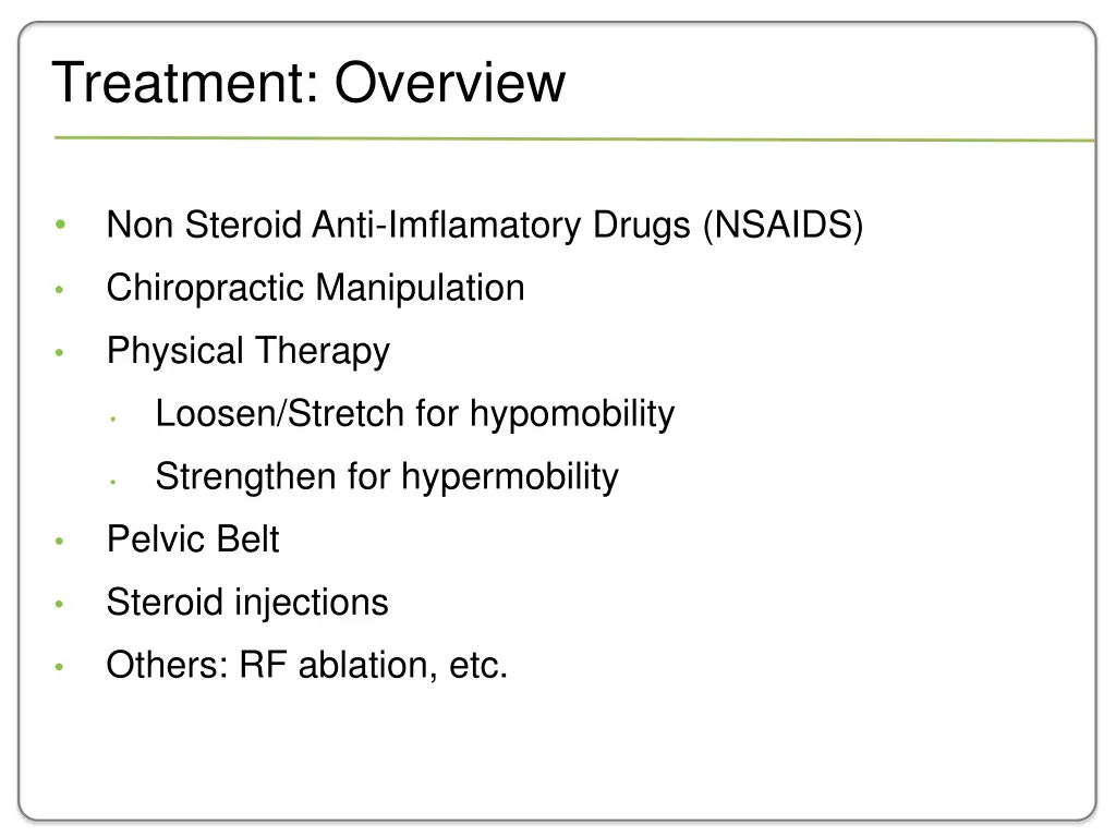 treatment overview