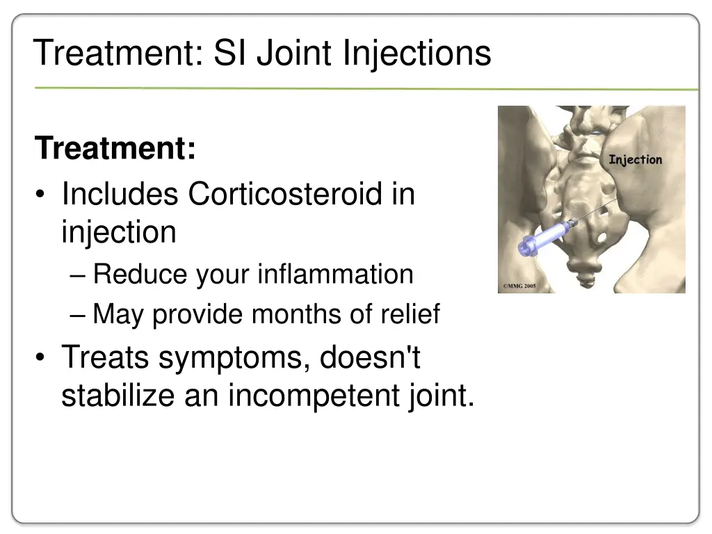 treatment si joint injections