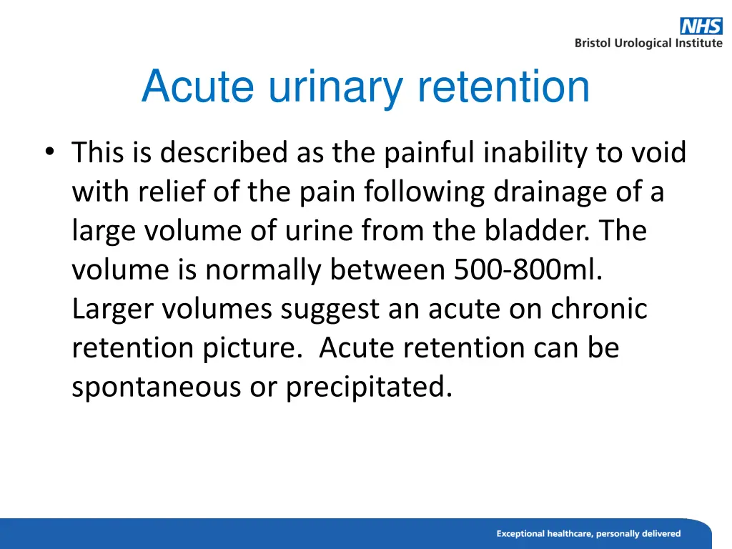 acute urinary retention