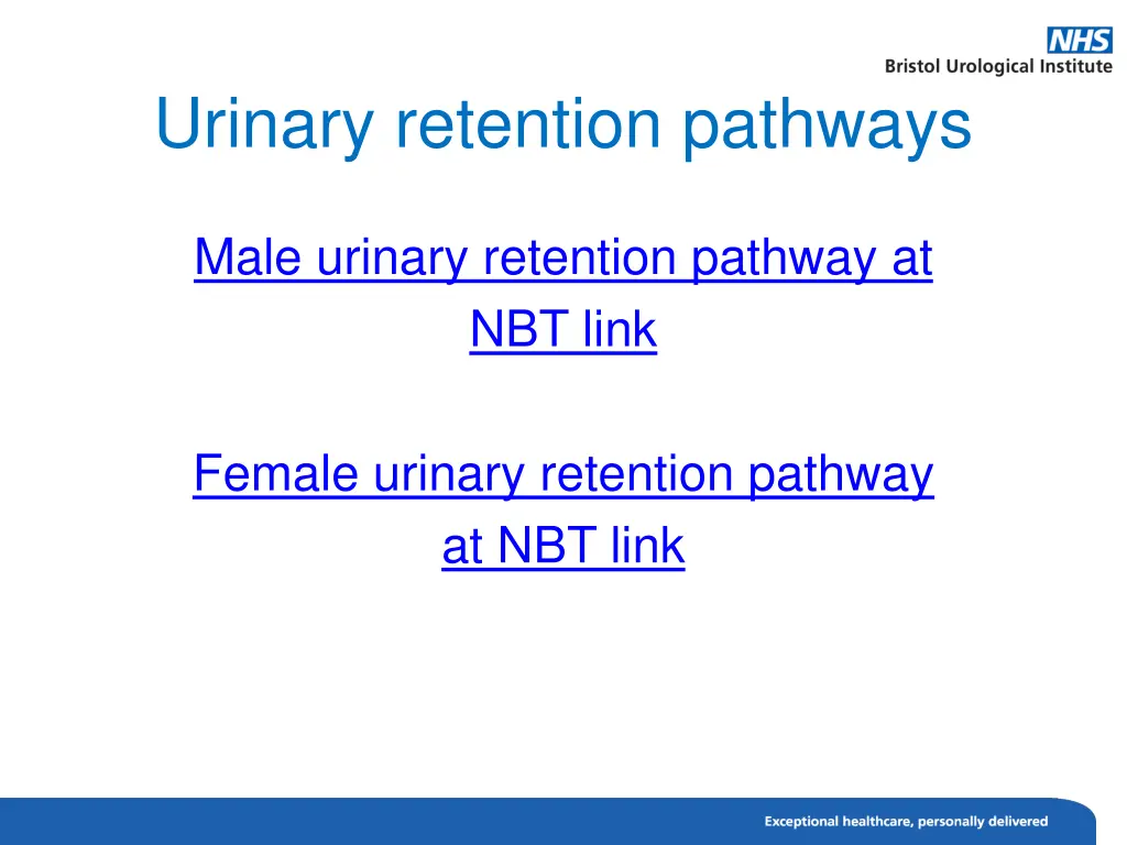 urinary retention pathways