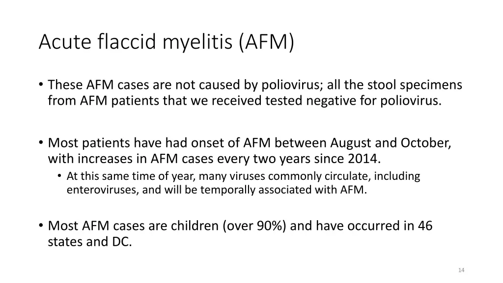 acute flaccid myelitis afm 1