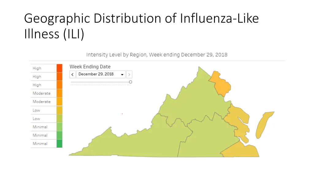 geographic distribution of influenza like illness