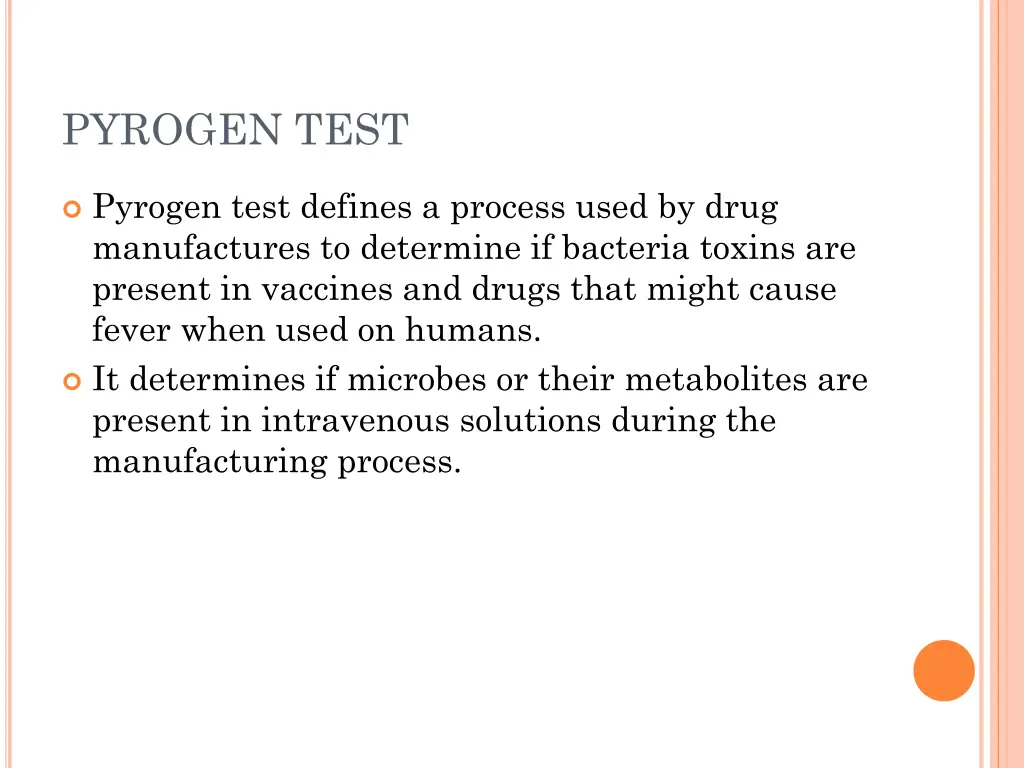 pyrogen test 2