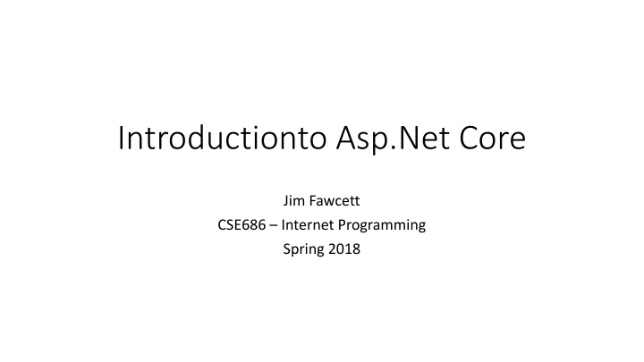 introductionto asp net core