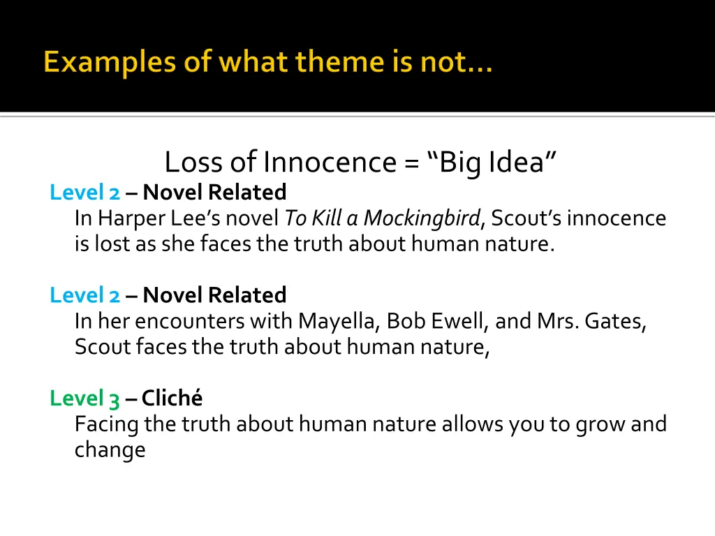 loss of innocence big idea level 2 novel related