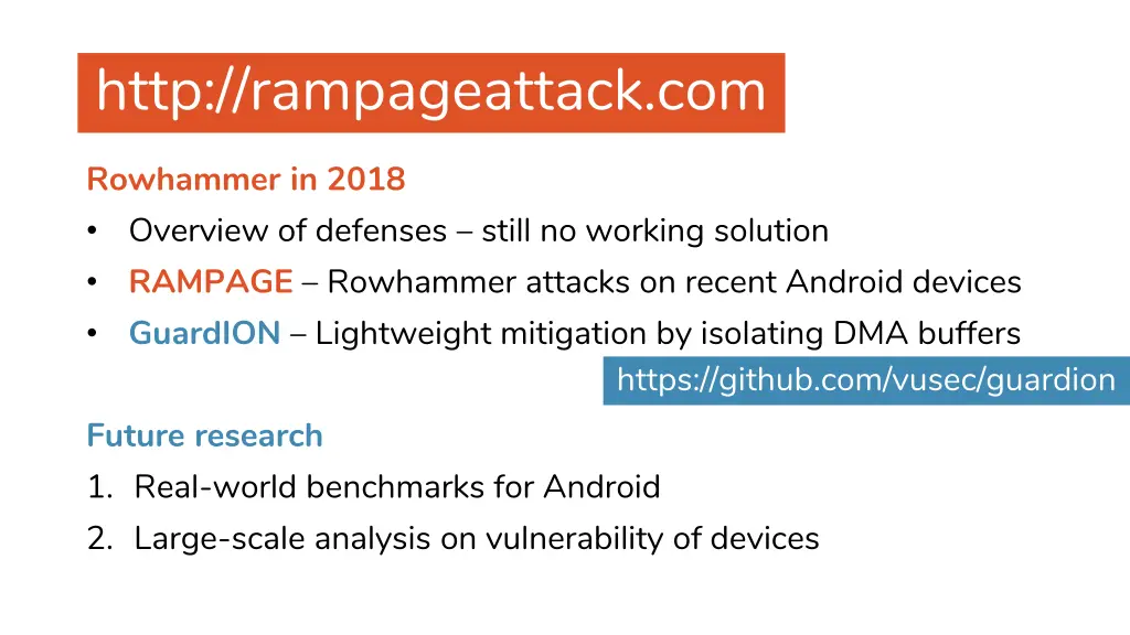 conclusion http rampageattack com