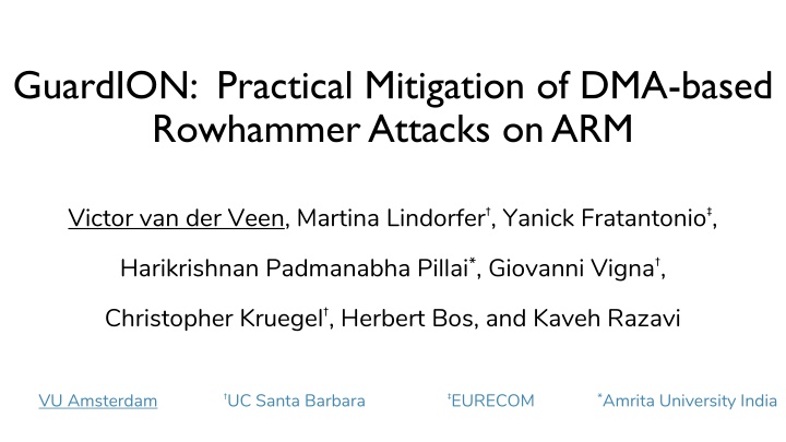 guardion practical mitigation of dma based