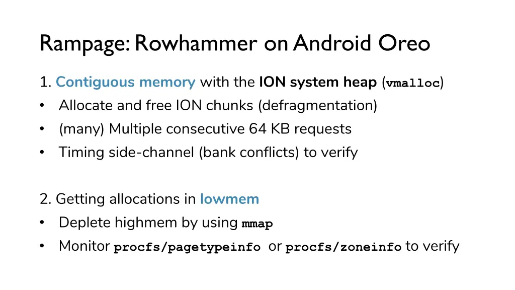 rampage rowhammer on android oreo