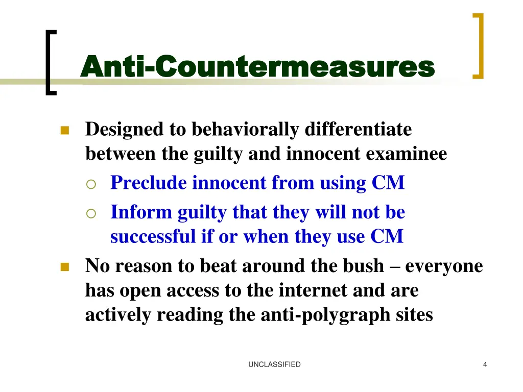 anti anti countermeasures countermeasures 1