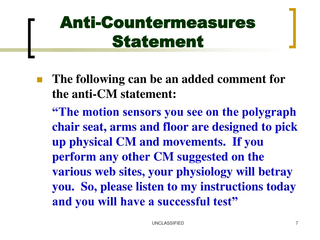 anti anti countermeasures countermeasures 4