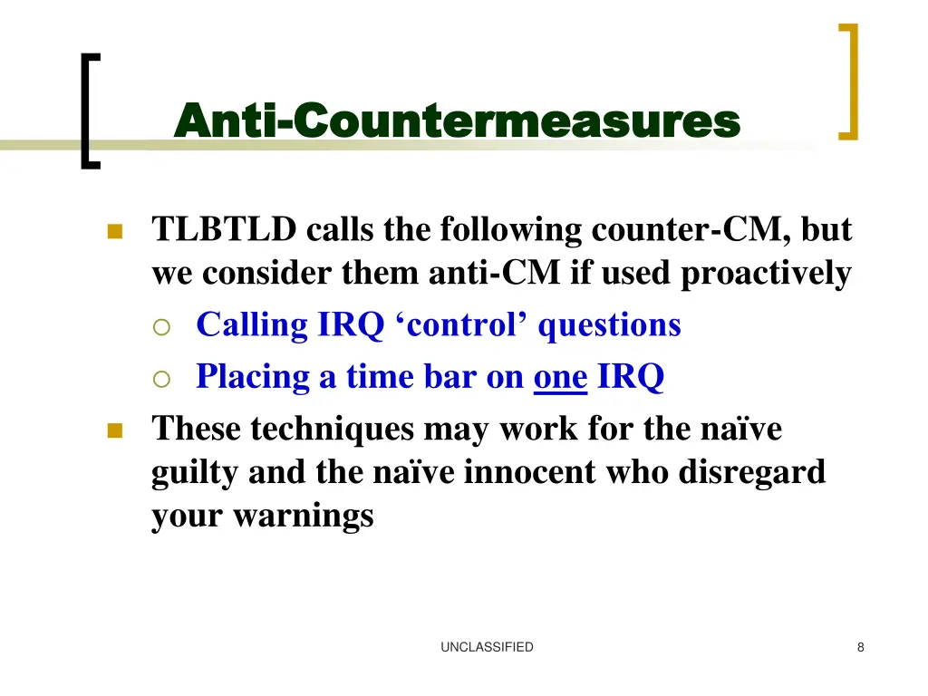 anti anti countermeasures countermeasures 5