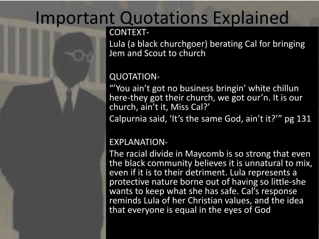 important quotations explained context lula