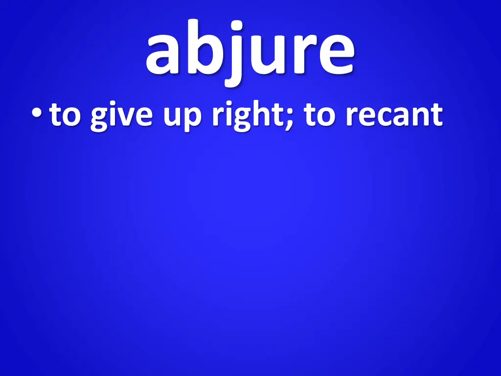 abjure