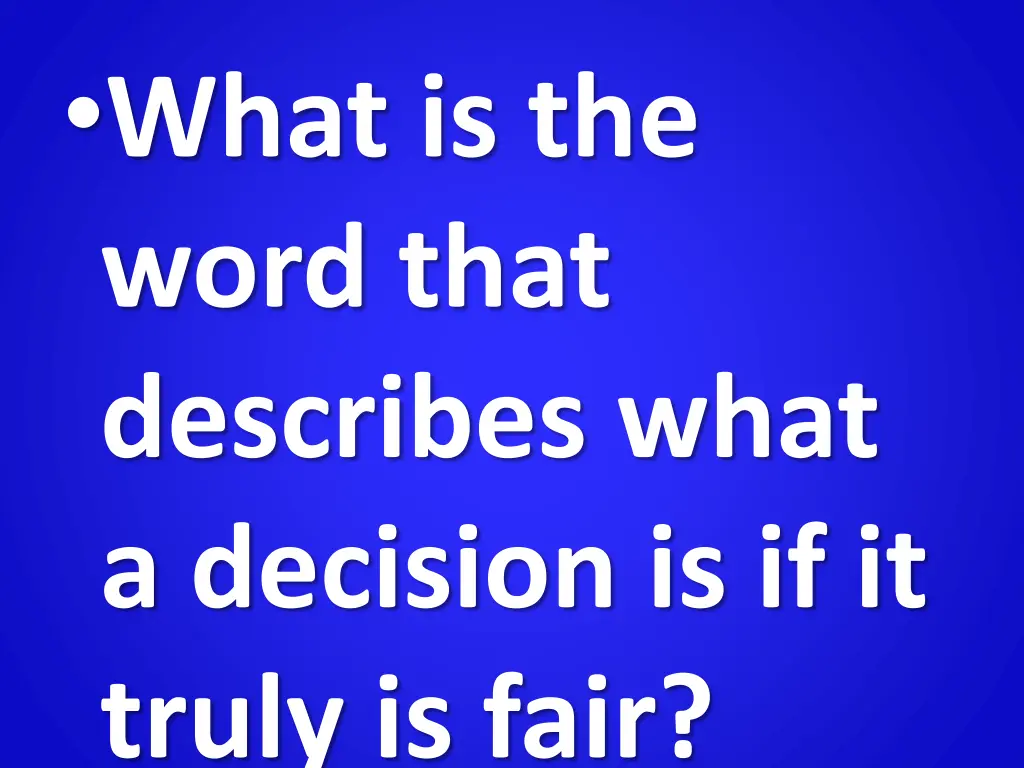 what is the word that describes what a decision