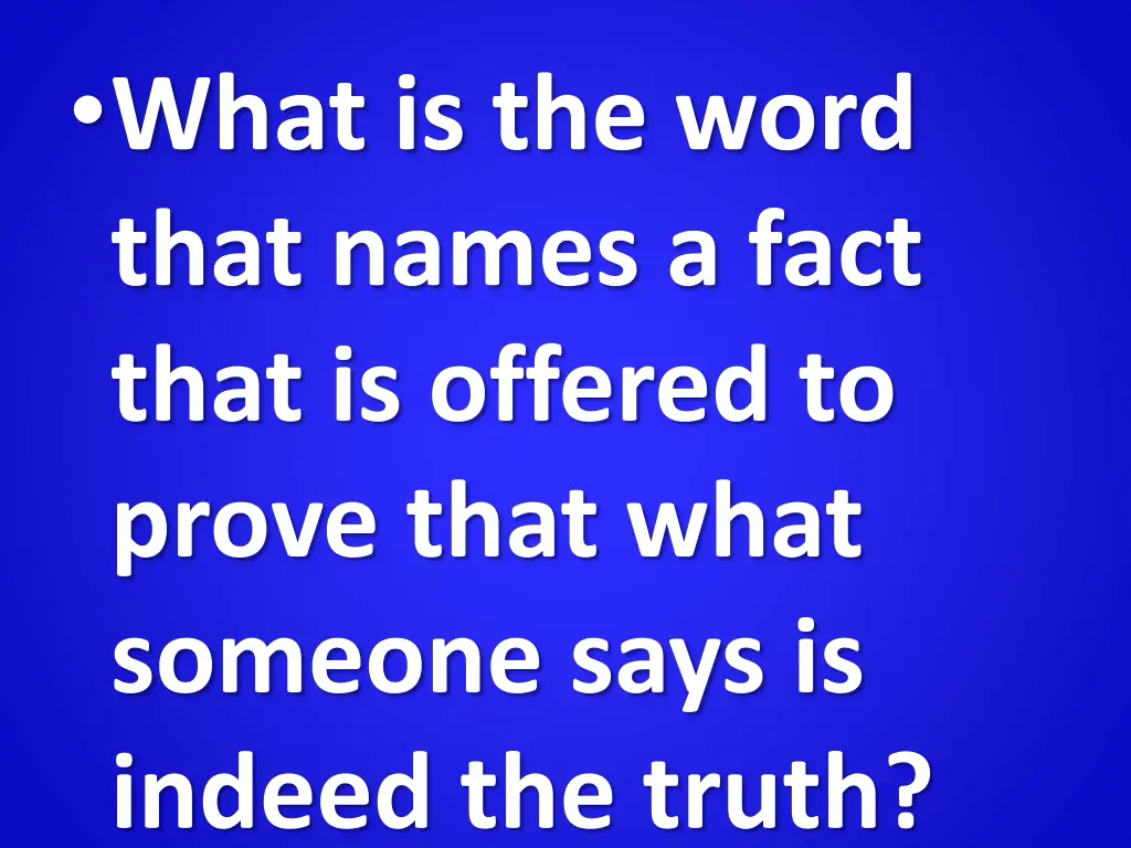 what is the word that names a fact that