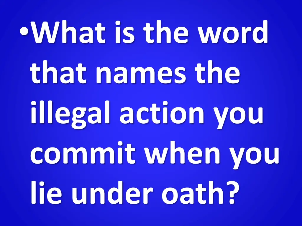 what is the word that names the illegal action