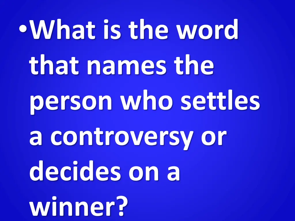 what is the word that names the person